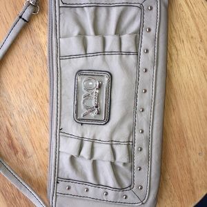 Xoxo grey clutch